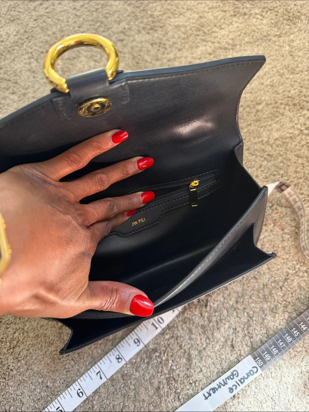 JW PEI Ashlie Crossbody Bag in W/ Gold Hardware